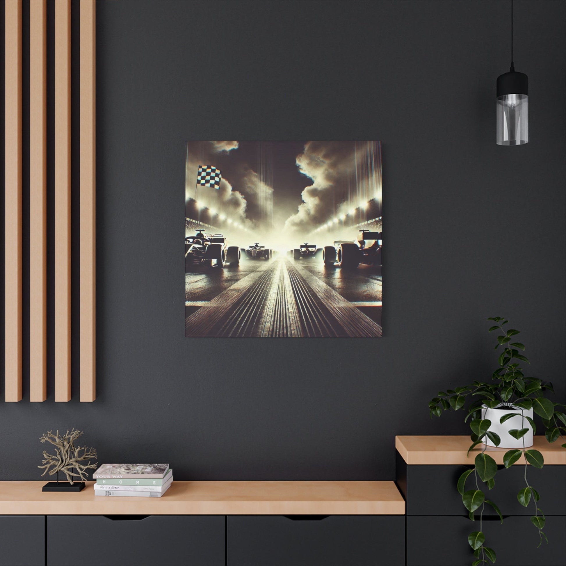 🏁 Victory Line Canvas Print – Capture the Thrill of the Start - BTS Canvas