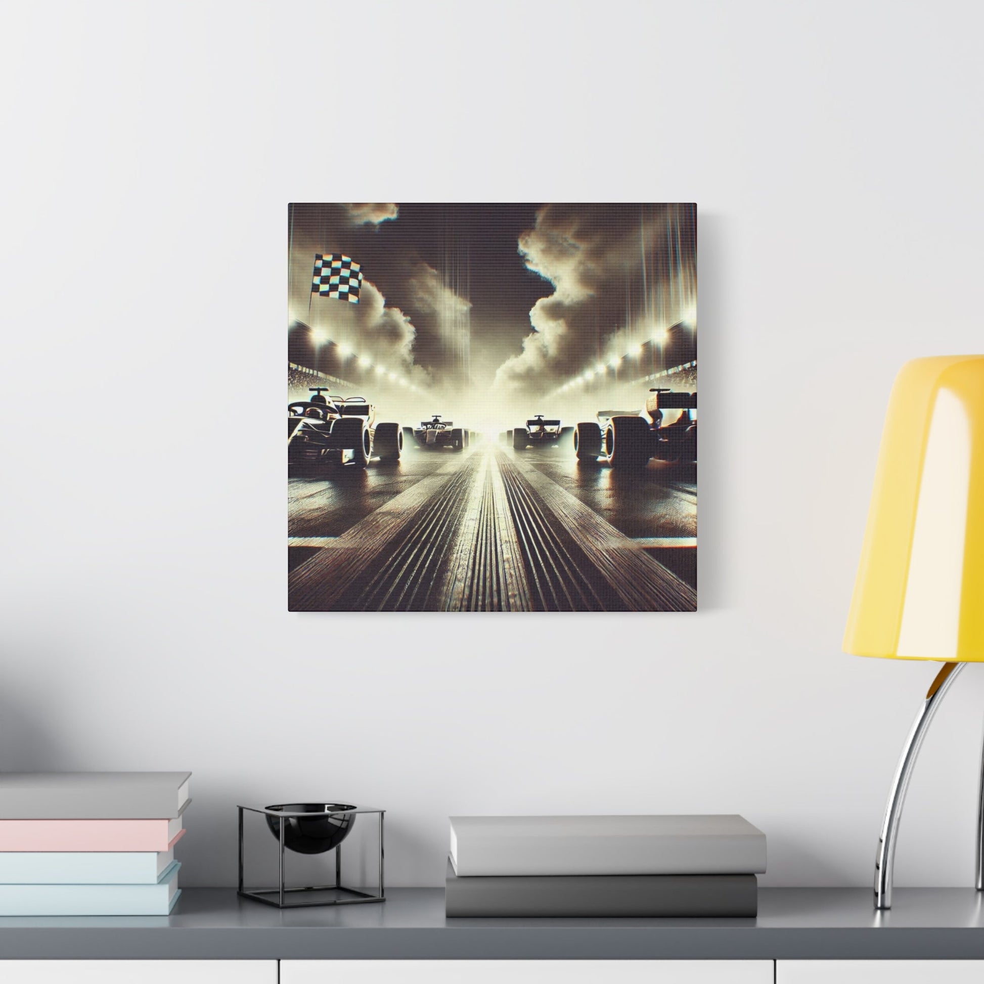 🏁 Victory Line Canvas Print – Capture the Thrill of the Start - BTS Canvas