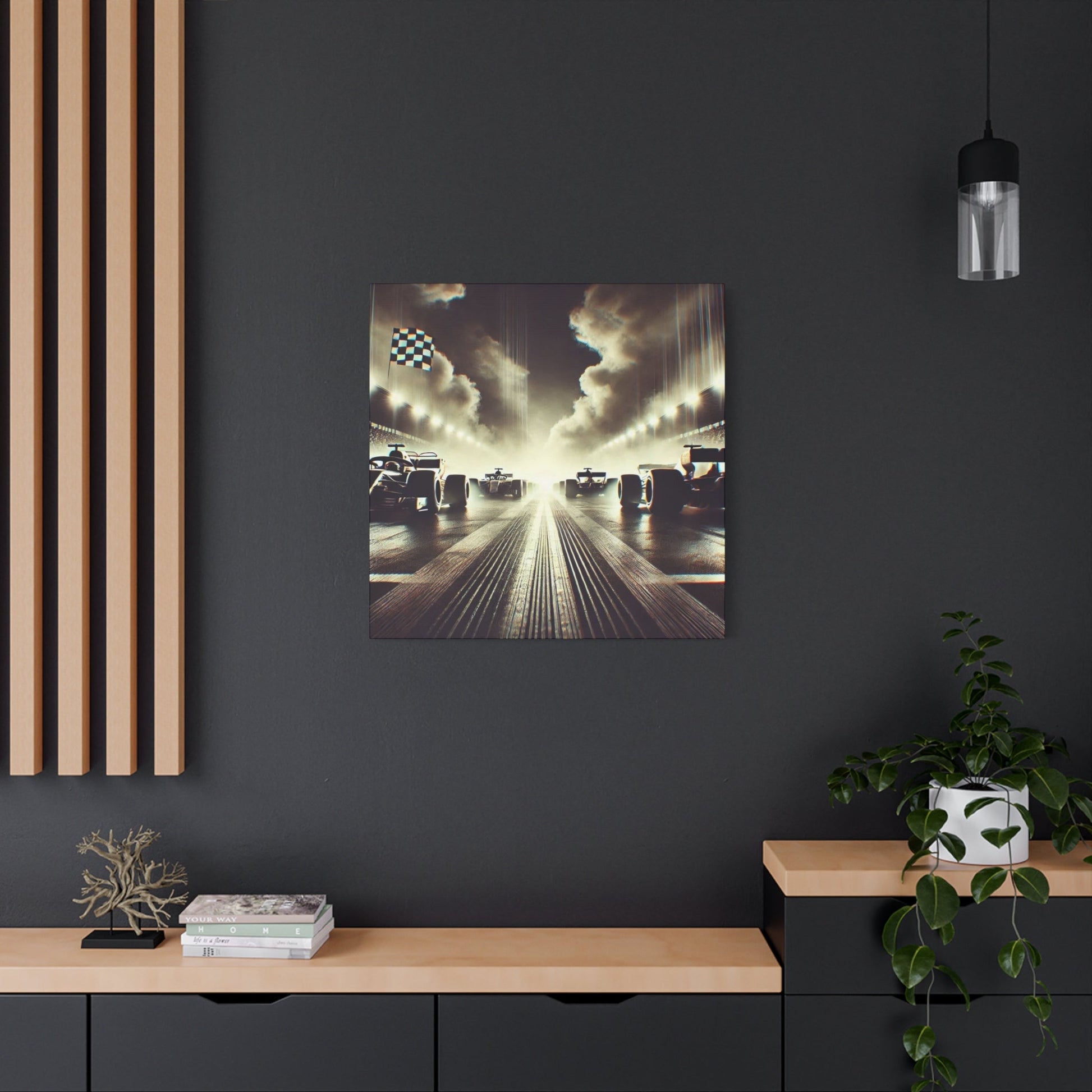 🏁 Victory Line Canvas Print – Capture the Thrill of the Start - BTS Canvas