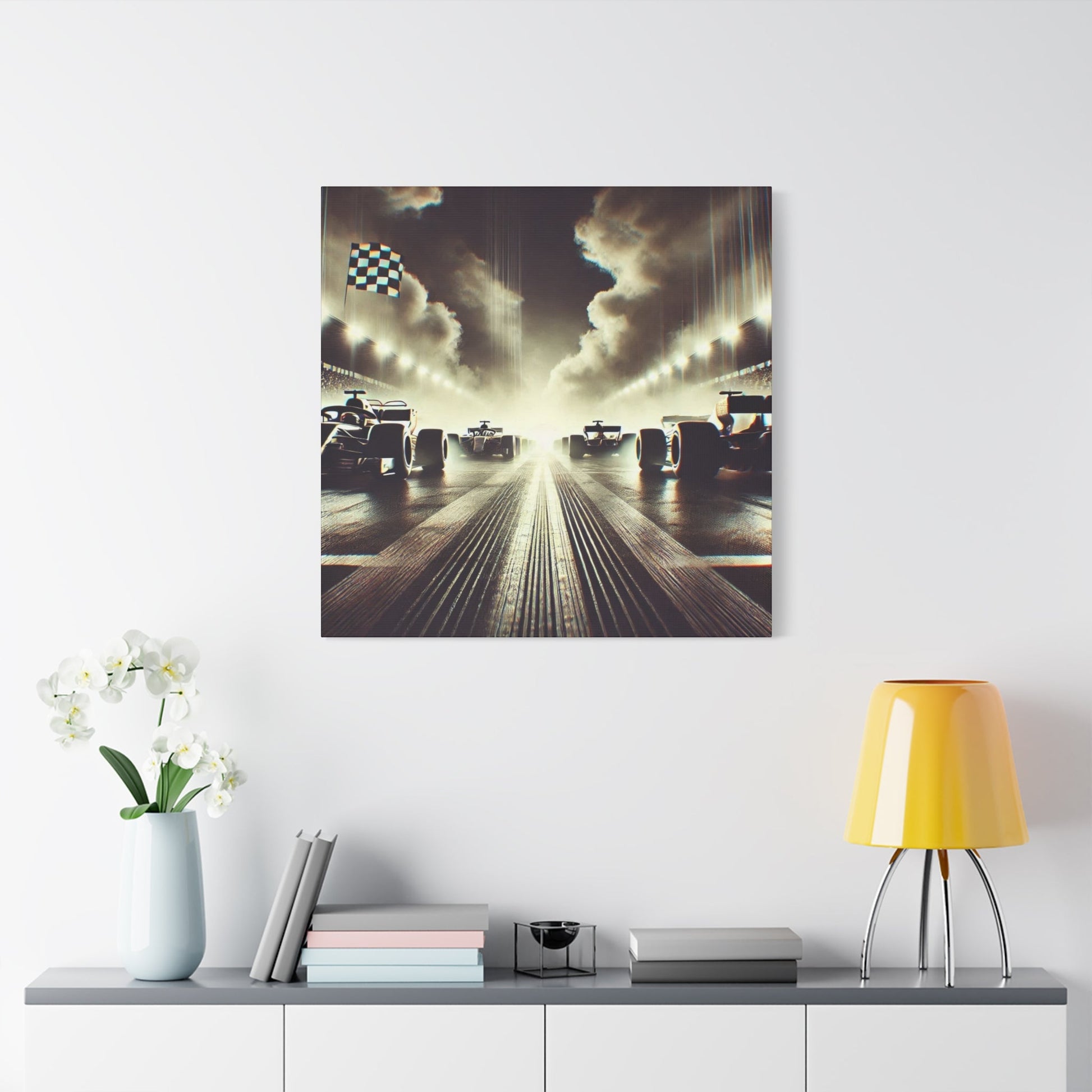🏁 Victory Line Canvas Print – Capture the Thrill of the Start - BTS Canvas