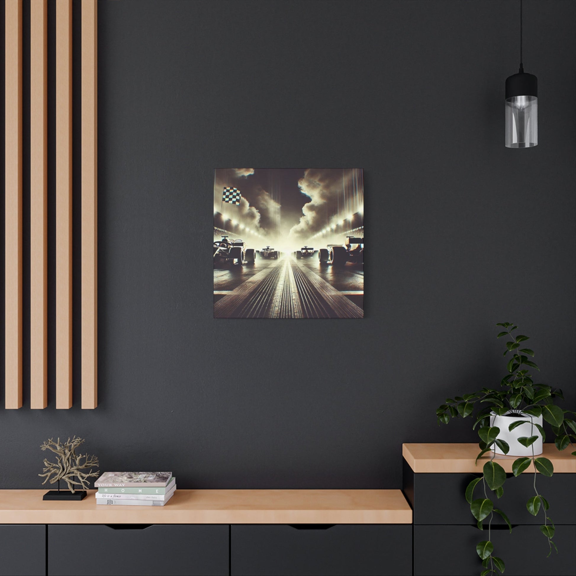 🏁 Victory Line Canvas Print – Capture the Thrill of the Start - BTS Canvas