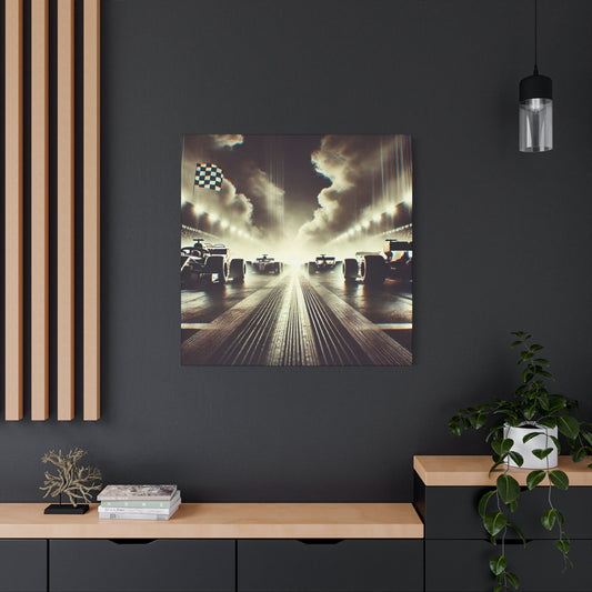 🏁 Victory Line Canvas Print – Capture the Thrill of the Start - BTS Canvas
