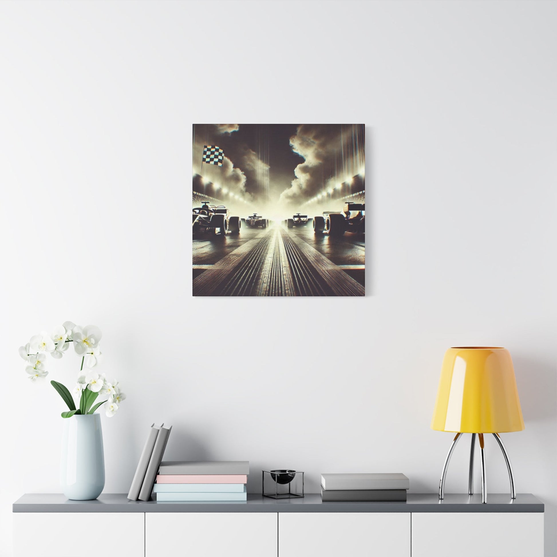 🏁 Victory Line Canvas Print – Capture the Thrill of the Start - BTS Canvas