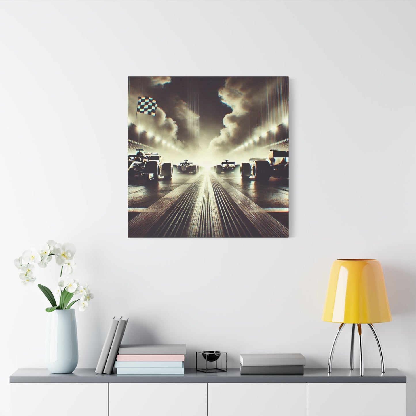 🏁 Victory Line Canvas Print – Capture the Thrill of the Start - BTS Canvas